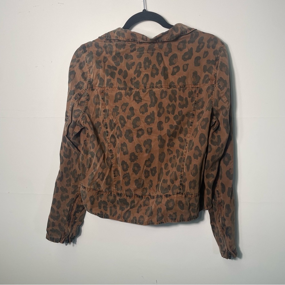 BLANKNYC Leopard Print Moto Jacket Small - Picture 2 of 5